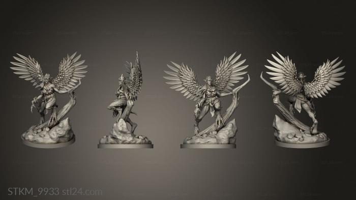 Figurines heroes, monsters and demons (Harpy, STKM_9933) 3D models for cnc