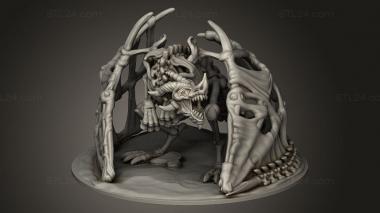 Figurines heroes, monsters and demons (Skeletal Dragonv in, STKM_9935) 3D models for cnc