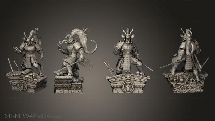 Статуэтки герои, монстры и демоны (Самурайский Яд, STKM_9949) 3D модель для ЧПУ станка