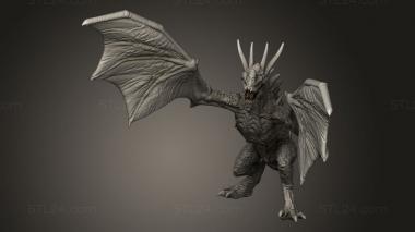 Figurines heroes, monsters and demons (Dragon figure, STKM_9956) 3D models for cnc