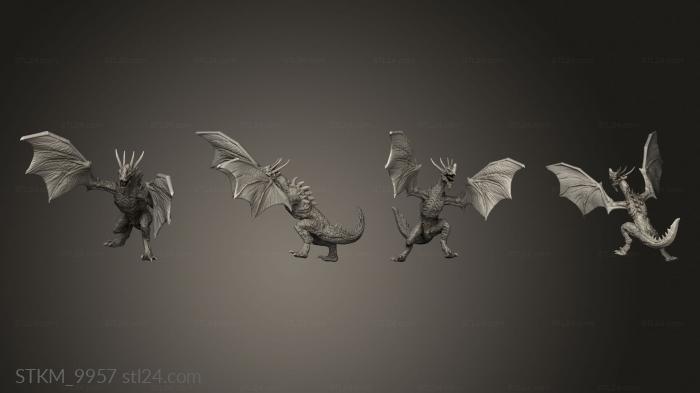 Статуэтки герои, монстры и демоны (Нога дракона, STKM_9957) 3D модель для ЧПУ станка