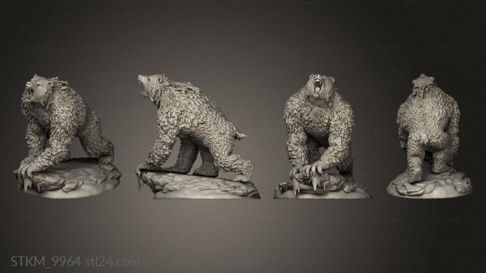 Figurines heroes, monsters and demons (Bear Vanguard, STKM_9964) 3D models for cnc