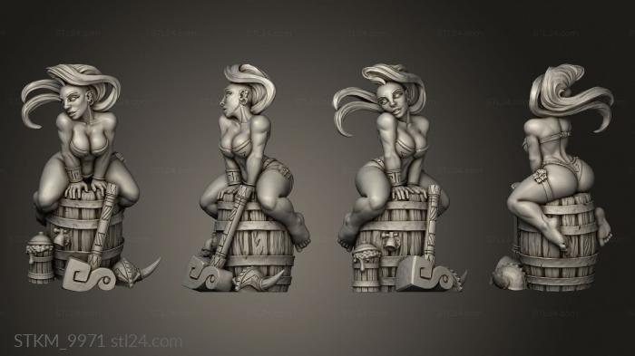 Статуэтки герои, монстры и демоны (Руна Гномьей Красоты, STKM_9971) 3D модель для ЧПУ станка
