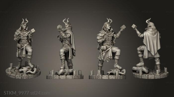 Figurines heroes, monsters and demons (Society Speak the Devi Agamar Infernal Warlock, STKM_9977) 3D models for cnc