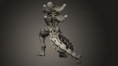 Figurines heroes, monsters and demons (XENO BROOD WARRIOR MODULAR, STKM_9979) 3D models for cnc