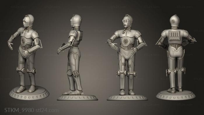 Figurines heroes, monsters and demons (Star Wars PO, STKM_9980) 3D models for cnc