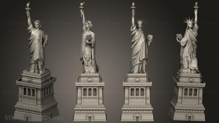 Figurines heroes, monsters and demons (Statue Liberty, STKM_9981) 3D models for cnc