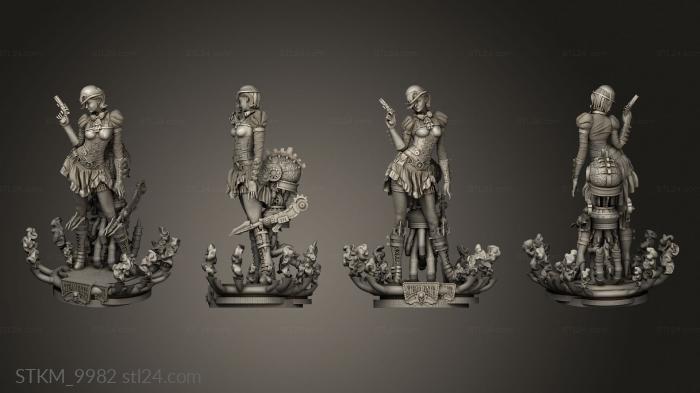 Figurines heroes, monsters and demons (S Gate Steampunk, STKM_9982) 3D models for cnc