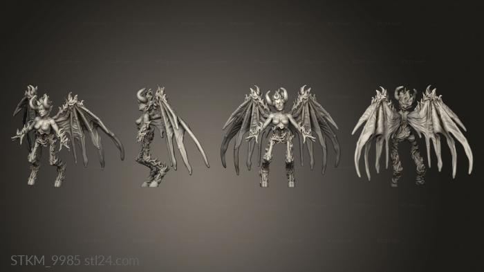 Статуэтки герои, монстры и демоны (Сестры-суккубы, STKM_9985) 3D модель для ЧПУ станка