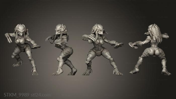 Figurines heroes, monsters and demons (Aliens vs SKULL Hunters BAMBINI VIXEN PLATO HUNTER, STKM_9989) 3D models for cnc