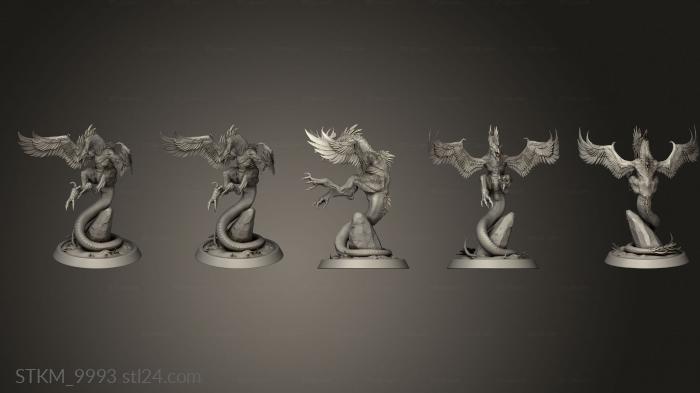 Figurines heroes, monsters and demons (Cockatrice cocatrix, STKM_9993) 3D models for cnc