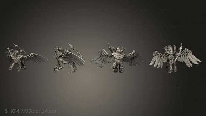 Figurines heroes, monsters and demons (Egyptian Sphinxes Shoulder Missiles, STKM_9996) 3D models for cnc