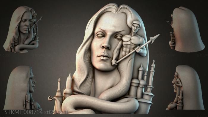 Статуэтки фентези (STKMI_008714) 3D модель для ЧПУ станка