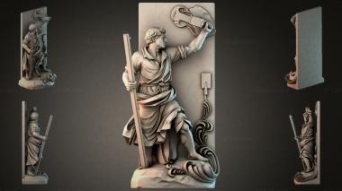 Statues of men (Mechanic with a Wrench Bas-Relief, STKMJI_000004) 3D models for cnc