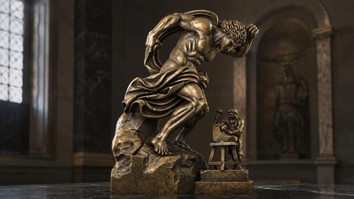 CNC Sculpture Figure with Drapery 3d STL model