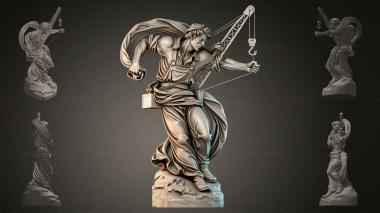Statues of men (Construction Worker with Crane - Worker Statue, STKMJI_000008) 3D models for cnc