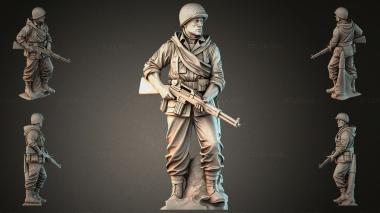 Statues of men (A combat soldier in uniform with a rifle, STKMJI_000020) 3D models for cnc