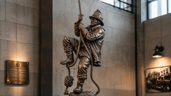 Soldier figurine on a rope with helmets 3d STL model