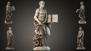Statues of men (Antique male figure with open book and drapery, STKMJI_000842) 3D models for cnc