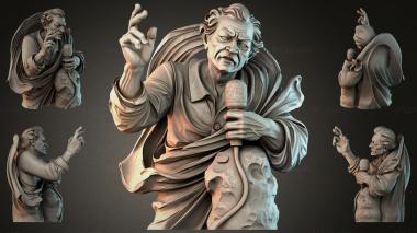 Statues of men (Angel with a Sword Bas-Relief for CNC, STKMJI_000858) 3D models for cnc