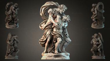 Statues of men (Angel with baby and cloth - bas-relief for CNC, STKMJI_000865) 3D models for cnc