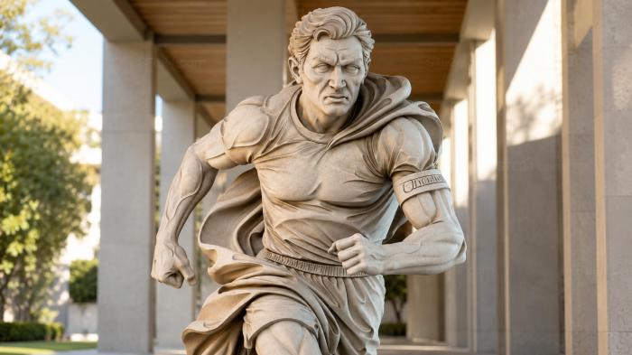 Portrait of a man in a fighting pose with a cloak and muscular body 3d STL model