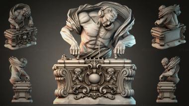 Statues of men (Muscular Cupid on a capital with a cornice and scrolls, STKMJI_000915) 3D models for cnc
