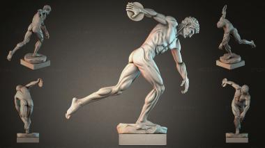 Statues of men (Ancient Greek athlete discus thrower figurine, STKMJI_000923) 3D models for cnc
