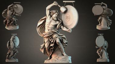 Statues of men (Winged Male Torso with Drum 3D CNC Model, STKMJI_000927) 3D models for cnc