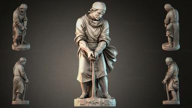 Statues of men (Medieval warrior with sword figurine, STKMJI_000928) 3D models for cnc