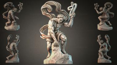 Statues of men (Silenus with a caduceus, antique bas-relief sculpture, STKMJI_000930) 3D models for cnc