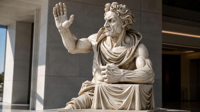 Draped busts of ancient Roman men 3d STL model