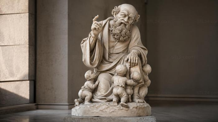 Sage with Children and Animals 3d STL model