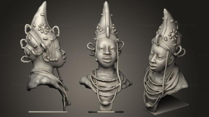 Figurines simple (African Head Sculpture, STKPR_0053) 3D models for cnc