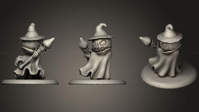 Figurines simple (ALISON THE PUMPKIN WITCH, STKPR_0068) 3D models for cnc