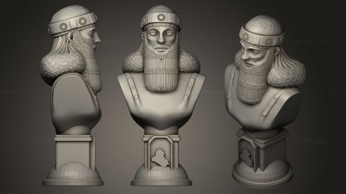 Figurines simple (Ashurbanipal  King Of The World, STKPR_0100) 3D models for cnc