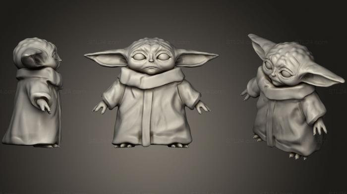 Figurines simple (Baby Yoda 3d printable, STKPR_0118) 3D models for cnc