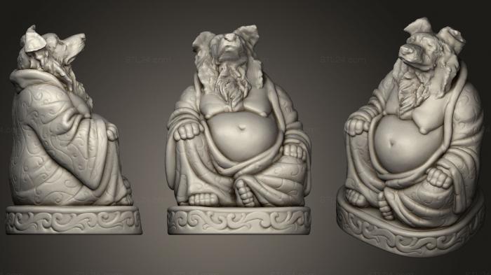 Figurines simple (Border Collie Buddha (Canine Collection), STKPR_0169) 3D models for cnc