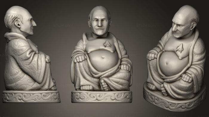 Figurines simple (Captain Picard Buddha (Star Trek Collection), STKPR_0205) 3D models for cnc