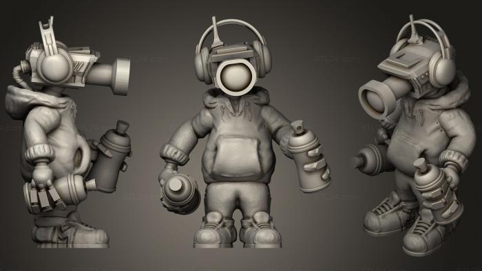Figurines simple (Cctv Punk By Mehdals, STKPR_0217) 3D models for cnc
