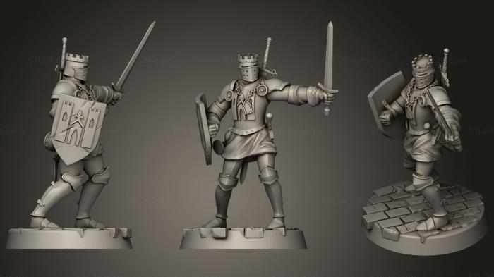 Figurines simple (Chaos Warrior Vs Bretonnian Knight, STKPR_0237) 3D models for cnc