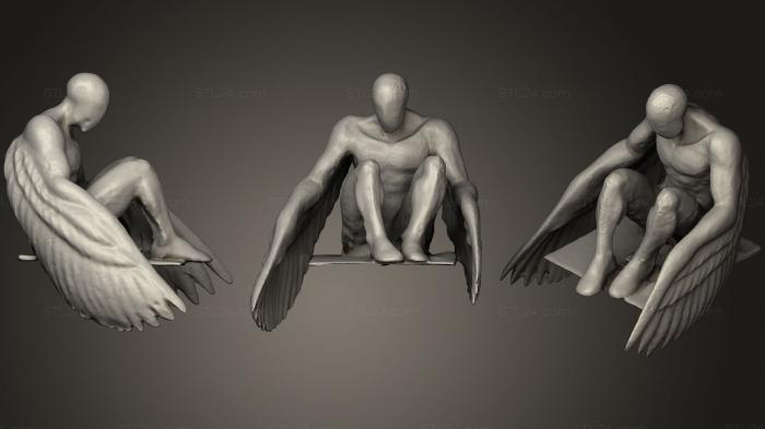 Статуэтки упрощенные (Обугленный ангел Эда Эллиота, STKPR_0240) 3D модель для ЧПУ станка