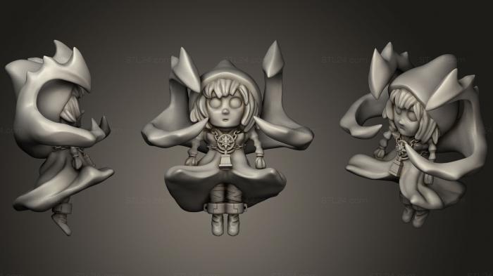 Figurines simple (Chibi Hexer Etrian Odyssey, STKPR_0244) 3D models for cnc