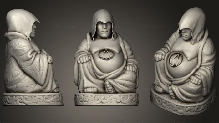 Статуэтки упрощенные (Коннер Будда с логотипом (Assassins Creed), STKPR_0285) 3D модель для ЧПУ станка