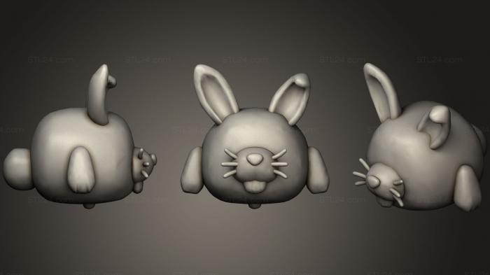 Figurines simple (Cube World Rabbit Roger, STKPR_0303) 3D models for cnc
