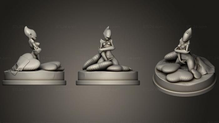Figurines simple (Daemon Girl Masturbation Printable, STKPR_0316) 3D models for cnc