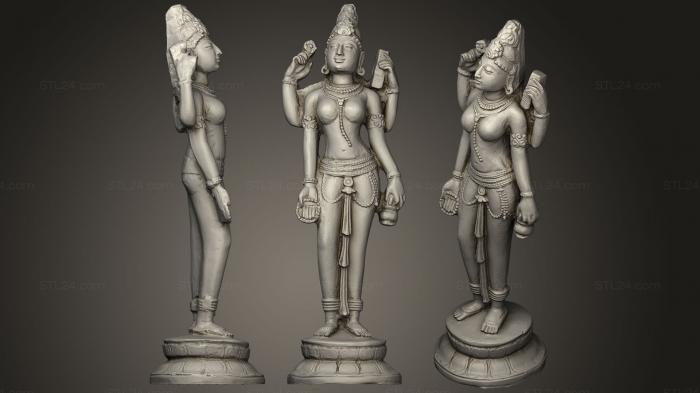 Figurines simple (Devi Holding A Water Pot & Book, STKPR_0352) 3D models for cnc