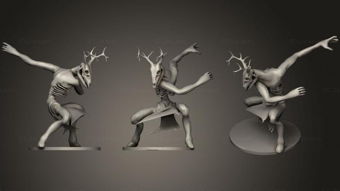 Figurines simple (Dynamic Wendigo Repose, STKPR_0404) 3D models for cnc