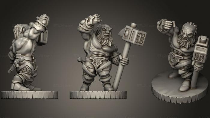 Figurines simple (Epic Dwarf Miniature, STKPR_0429) 3D models for cnc