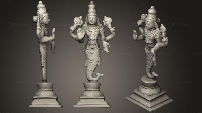 Figurines simple (First Avatar Of Vishnu  Matsya (The Fish), STKPR_0466) 3D models for cnc